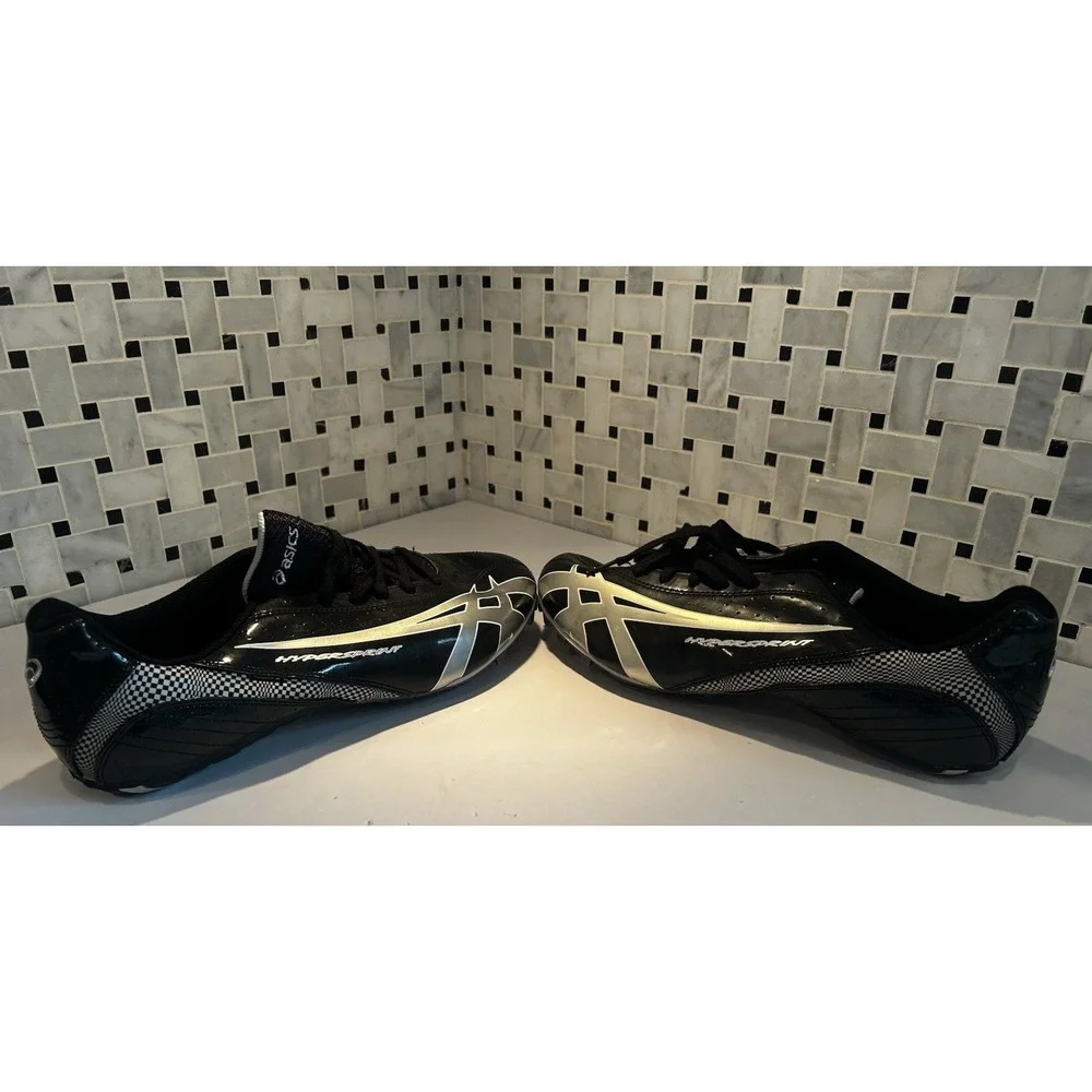 ASICS Hypersprint Track Shoes Spikes Mens 13 Black‎ Sprint/Running **NWT